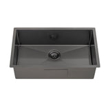 Retto II 750mm x 450mm x 230mm Stainless Steel Sink, Brushed Gunmetal Black