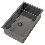 Retto II 750mm x 450mm x 230mm Stainless Steel Sink, Brushed Gunmetal Black
