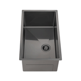 Retto II 750mm x 450mm x 300mm Extra Height Stainless Steel Sink, Brushed Gunmetal Black