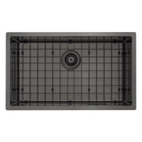 Retto II 750mm x 450mm x 300mm Extra Height Stainless Steel Sink, Brushed Gunmetal Black