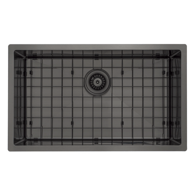 Retto II 750mm x 450mm x 300mm Extra Height Stainless Steel Sink, Brushed Gunmetal Black