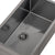 Retto II 750mm x 450mm x 300mm Extra Height Stainless Steel Sink, Brushed Gunmetal Black