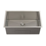 Retto II 750mm x 450mm x 300mm Extra Height Stainless Steel Sink, Brushed SS Nickel