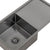 Retto II 850mm x 450mm x 230mm Stainless Steel Sink with Drainer, Brushed Gunmetal Black
