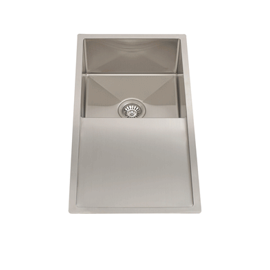 Retto II 850mm x 450mm x 230mm Stainless Steel Sink with Drainer, Brushed SS Nickel
