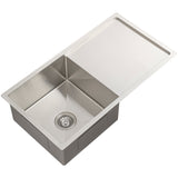 Retto II 850mm x 450mm x 230mm Stainless Steel Sink with Drainer, Brushed SS Nickel