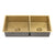 Retto II 975mm x 450mm x 230mm Stainless Steel Double Sink, Brushed Brass Gold