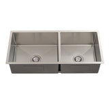 Retto II 975mm x 450mm x 230mm Stainless Steel Double Sink, Brushed SS Nickel
