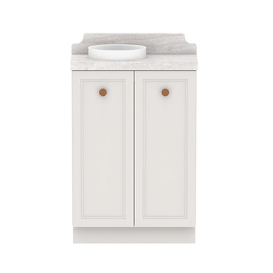 ADP Mabel Mini Floor Mount 600mm Single Left Offset Bowl Vanity Cabinet