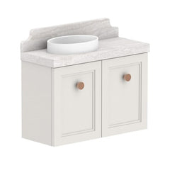 ADP Mabel Mini Wall Hung 600mm Single Left Offset Bowl Vanity Cabinet