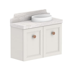 ADP Mabel Mini Wall Hung 600mm Single Right Offset Bowl Vanity Cabinet