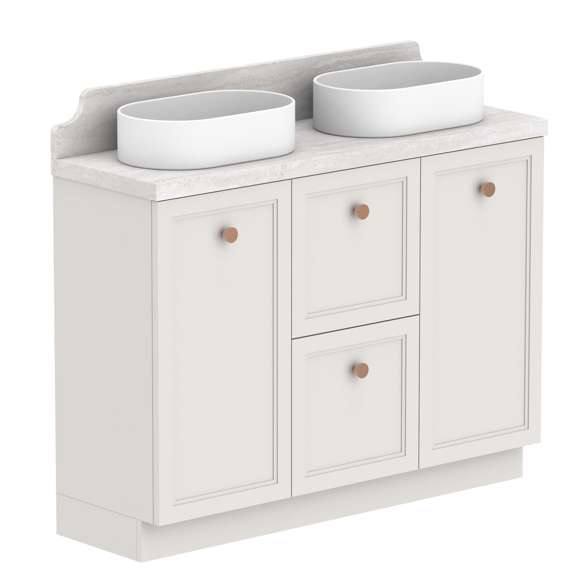 ADP Mabel Ensuite Floor Mount 1200mm Double Bowl Vanity Cabinet