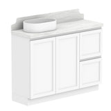ADP Mabel Ensuite Floor Mount 1200mm Single Left Offset Bowl Vanity Cabinet