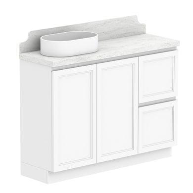 ADP Mabel Ensuite Floor Mount 1200mm Single Left Offset Bowl Vanity Cabinet
