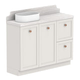 ADP Mabel Ensuite Floor Mount 1200mm Single Left Offset Bowl Vanity Cabinet