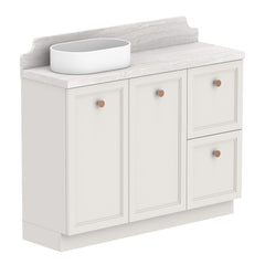 ADP Mabel Ensuite Floor Mount 1200mm Single Left Offset Bowl Vanity Cabinet