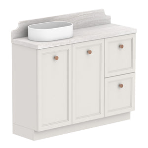ADP Mabel Ensuite Floor Mount 1200mm Single Left Offset Bowl Vanity Cabinet