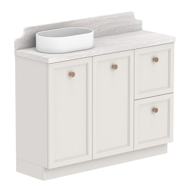ADP Mabel Ensuite Floor Mount 1200mm Single Left Offset Bowl Vanity Cabinet