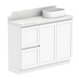 ADP Mabel Ensuite Floor Mount 1200mm Single Right Offset Bowl Vanity Cabinet