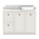 ADP Mabel Ensuite Floor Mount 1200mm Single Right Offset Bowl Vanity Cabinet