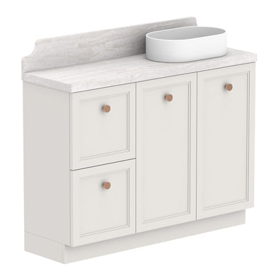 ADP Mabel Ensuite Floor Mount 1200mm Single Right Offset Bowl Vanity Cabinet