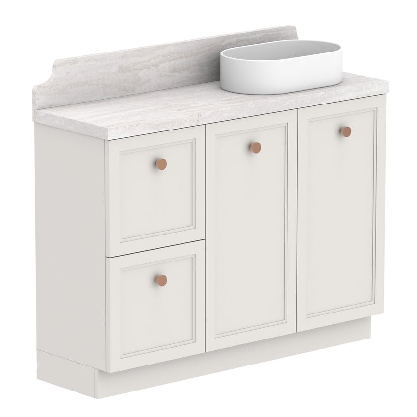 ADP Mabel Ensuite Floor Mount 1200mm Single Right Offset Bowl Vanity Cabinet