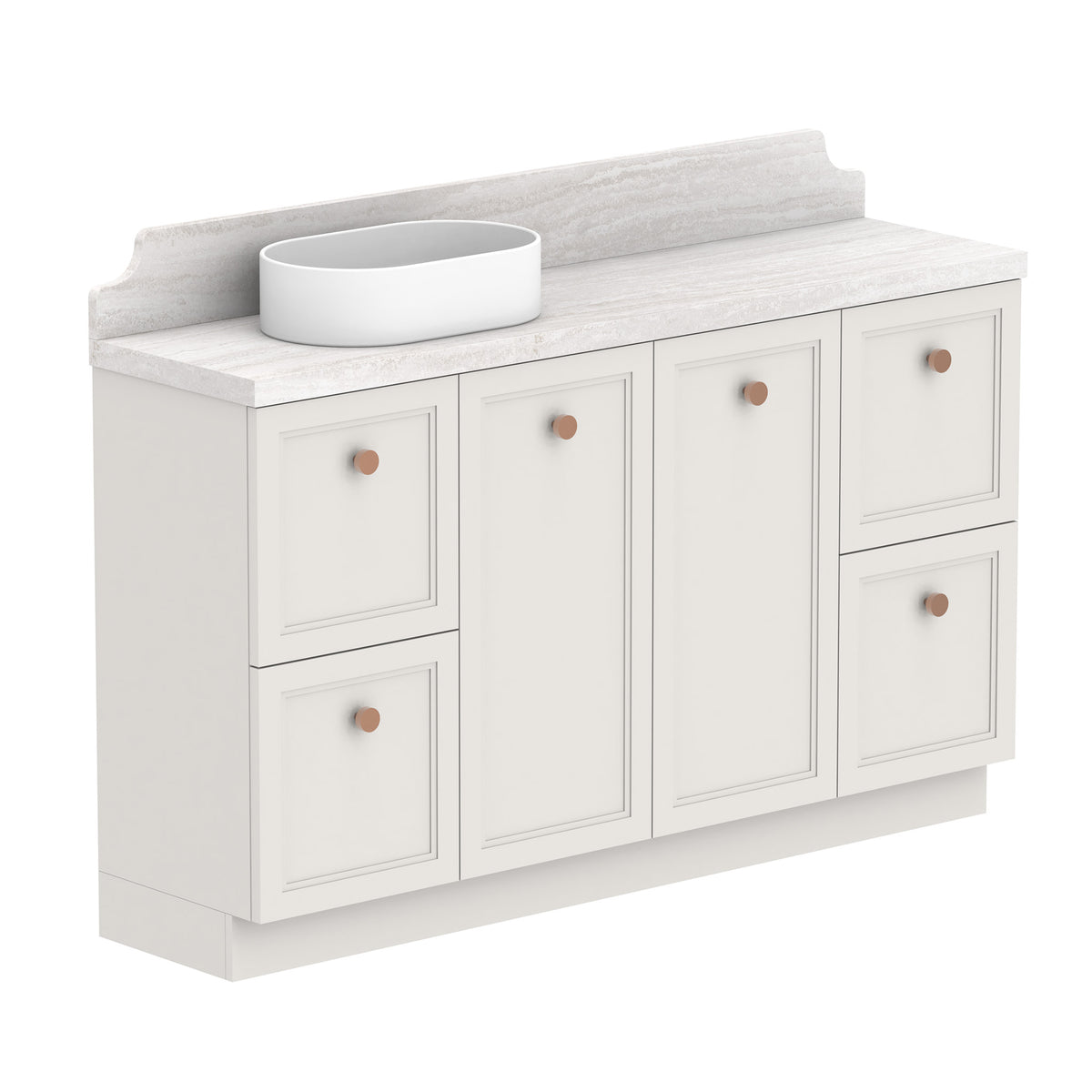 ADP Mabel Ensuite Floor Mount 1500mm Single Left Offset Bowl Vanity Cabinet