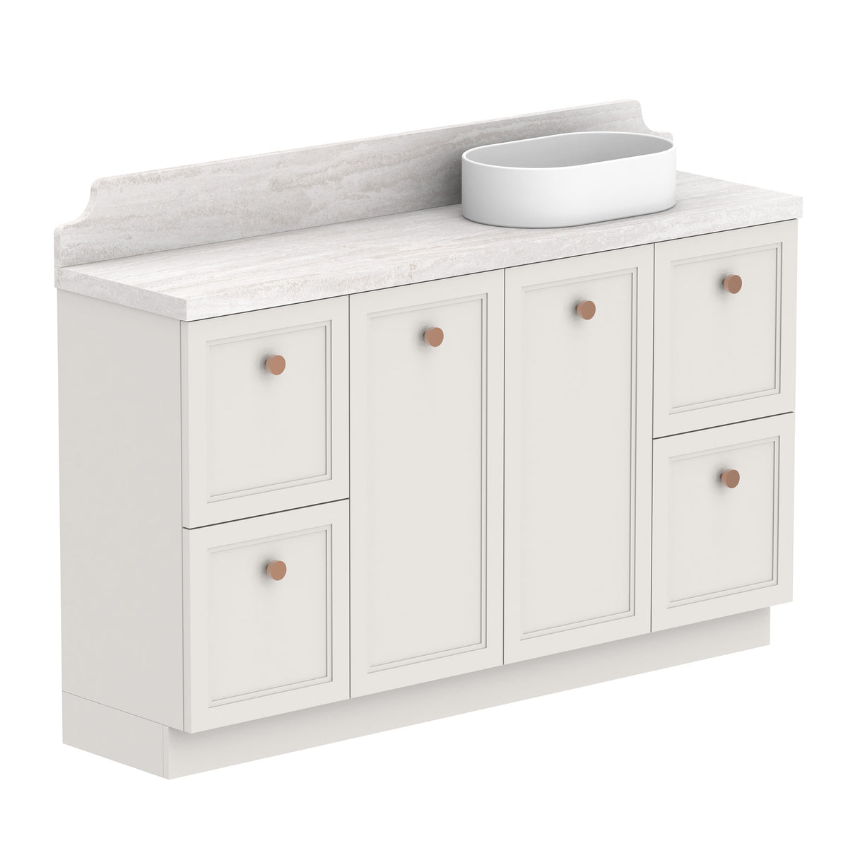 ADP Mabel Ensuite Floor Mount 1500mm Single Right Offset Bowl Vanity Cabinet