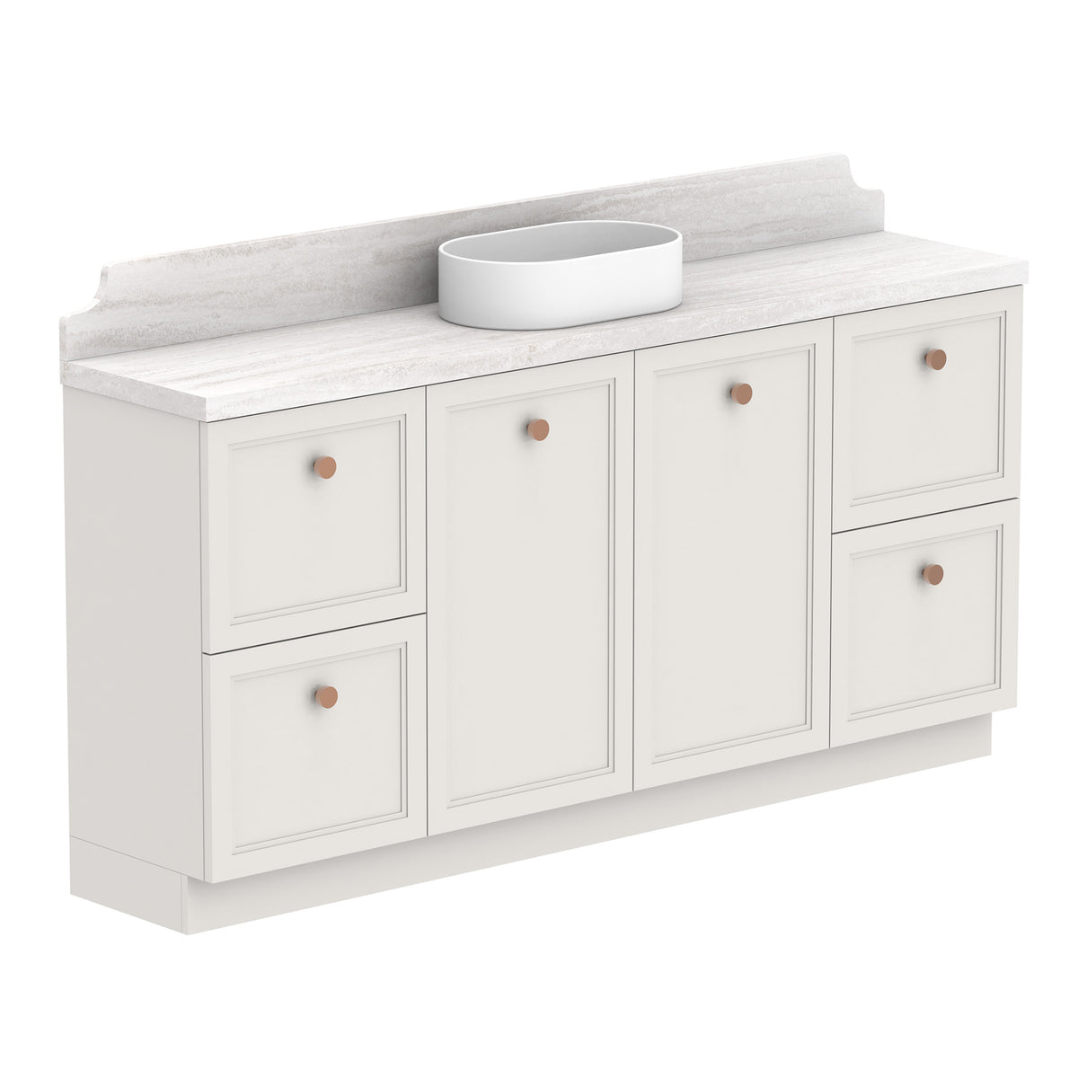 ADP Mabel Ensuite Floor Mount 1800mm Single Center Bowl Vanity Cabinet
