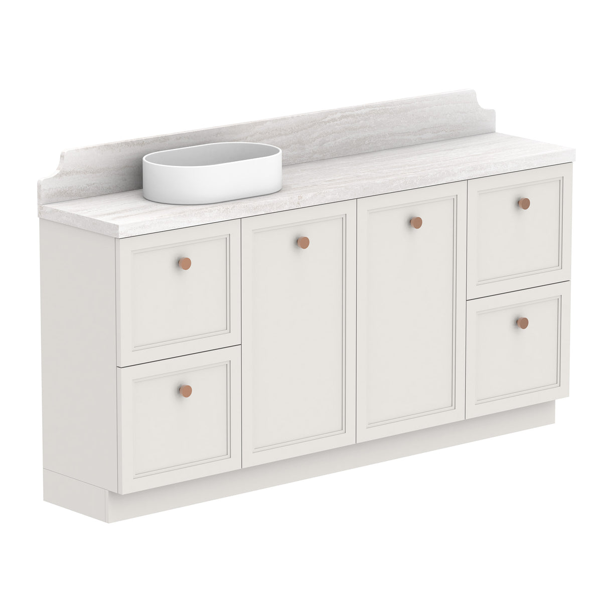 ADP Mabel Ensuite Floor Mount 1800mm Single Left Offset Bowl Vanity Cabinet