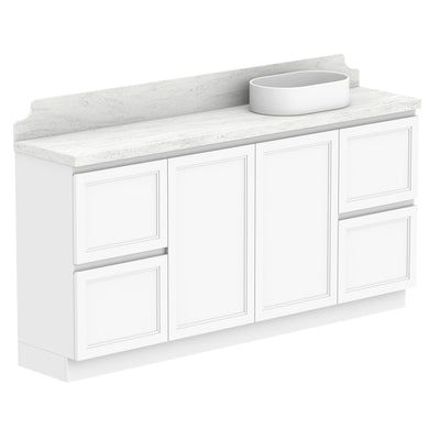 ADP Mabel Ensuite Floor Mount 1800mm Single Right Offset Bowl Vanity Cabinet