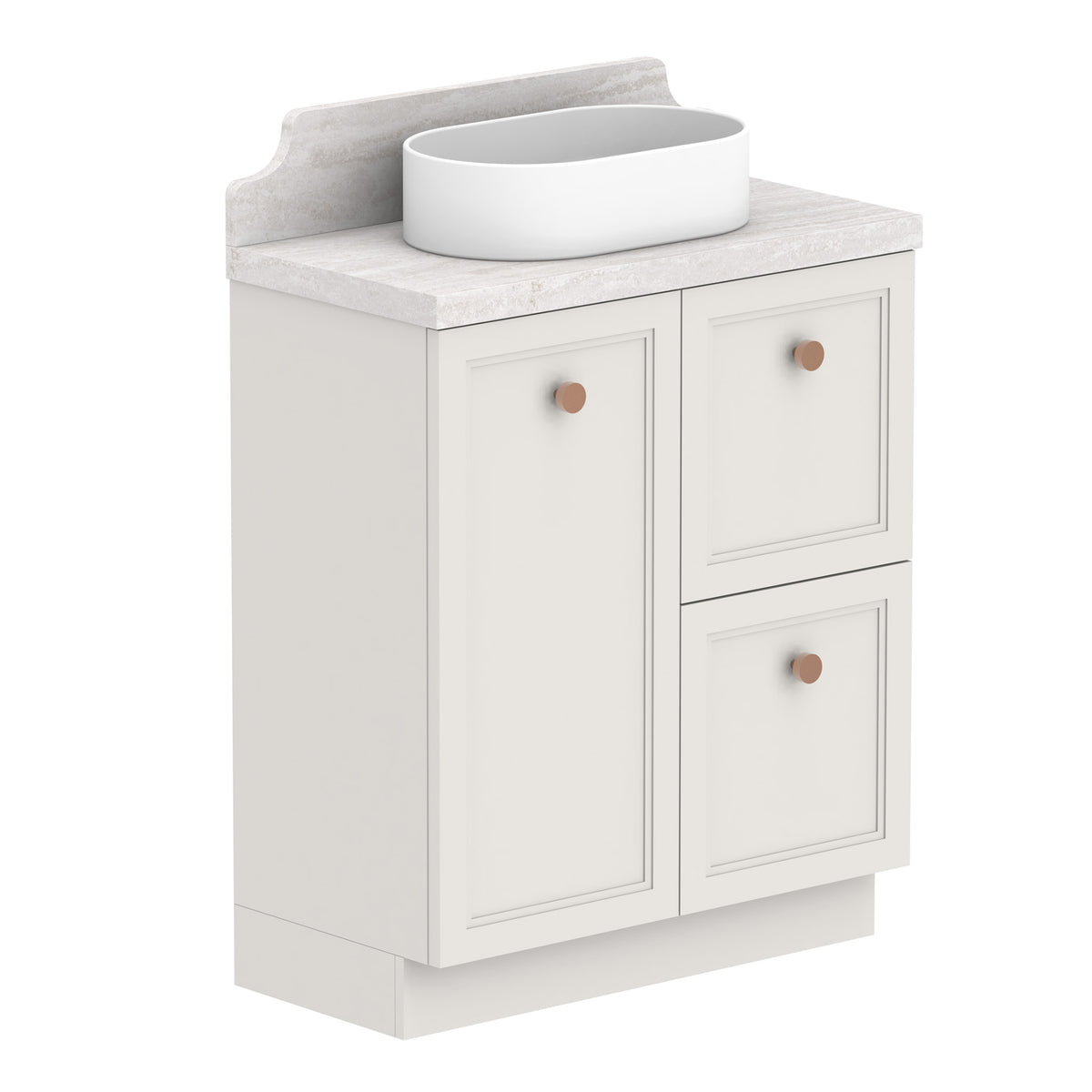 ADP Mabel Ensuite Floor Mount 750mm Single Center Bowl Vanity Cabinet