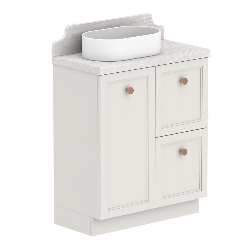 ADP Mabel Ensuite Floor Mount 750mm Single Left Offset Bowl Vanity Cabinet