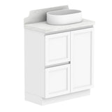 ADP Mabel Ensuite Floor Mount 750mm Single Right Offset Bowl Vanity Cabinet