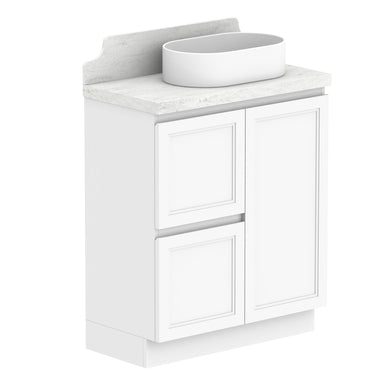 ADP Mabel Ensuite Floor Mount 750mm Single Right Offset Bowl Vanity Cabinet