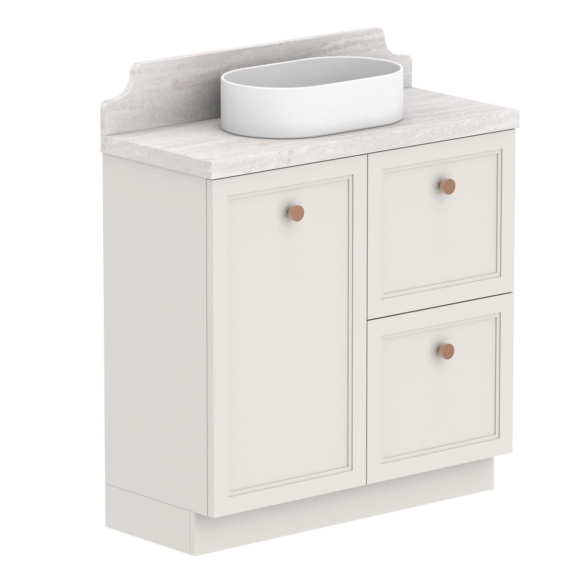 ADP Mabel Ensuite Floor Mount 900mm Single Center Bowl Vanity Cabinet
