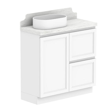 ADP Mabel Ensuite Floor Mount 900mm Single Left Offset Bowl Vanity Cabinet