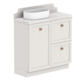 ADP Mabel Ensuite Floor Mount 900mm Single Left Offset Bowl Vanity Cabinet