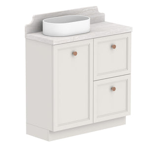 ADP Mabel Ensuite Floor Mount 900mm Single Left Offset Bowl Vanity Cabinet