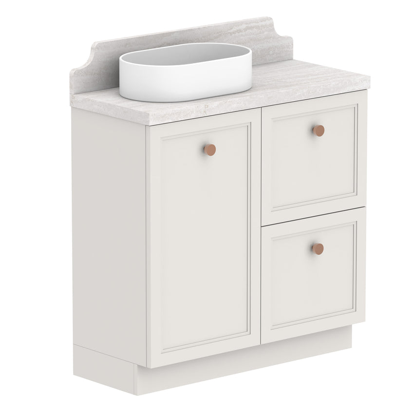 ADP Mabel Ensuite Floor Mount 900mm Single Left Offset Bowl Vanity Cabinet