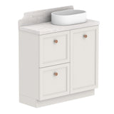 ADP Mabel Ensuite Floor Mount 900mm Single Right Offset Bowl Vanity Cabinet