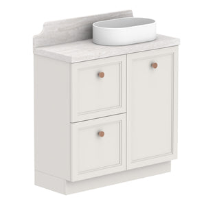 ADP Mabel Ensuite Floor Mount 900mm Single Right Offset Bowl Vanity Cabinet