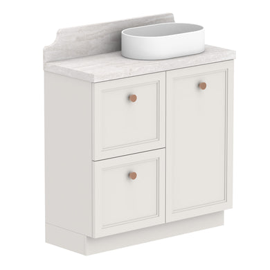 ADP Mabel Ensuite Floor Mount 900mm Single Right Offset Bowl Vanity Cabinet