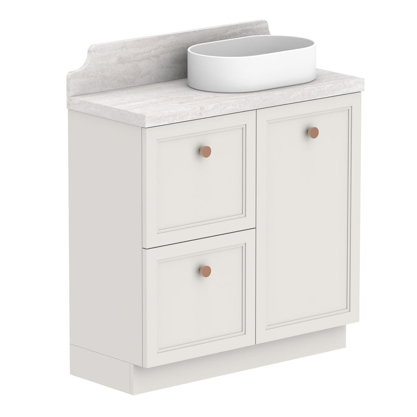 ADP Mabel Ensuite Floor Mount 900mm Single Right Offset Bowl Vanity Cabinet