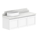 ADP Mabel Ensuite Wall Hung 1200mm Single Left Offset Bowl Vanity Cabinet