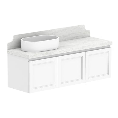ADP Mabel Ensuite Wall Hung 1200mm Single Left Offset Bowl Vanity Cabinet