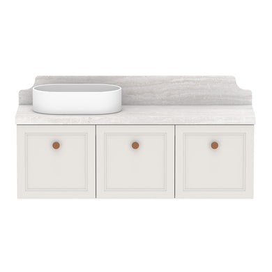 ADP Mabel Ensuite Wall Hung 1200mm Single Left Offset Bowl Vanity Cabinet