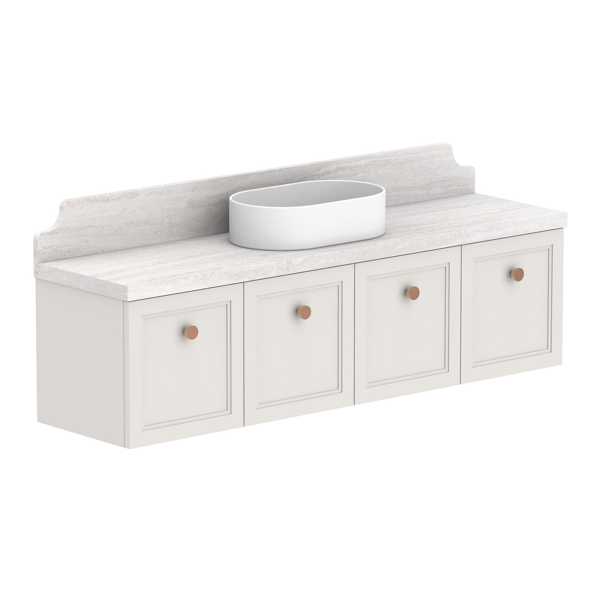 ADP Mabel Ensuite Wall Hung 1500mm Single Center Bowl Vanity Cabinet