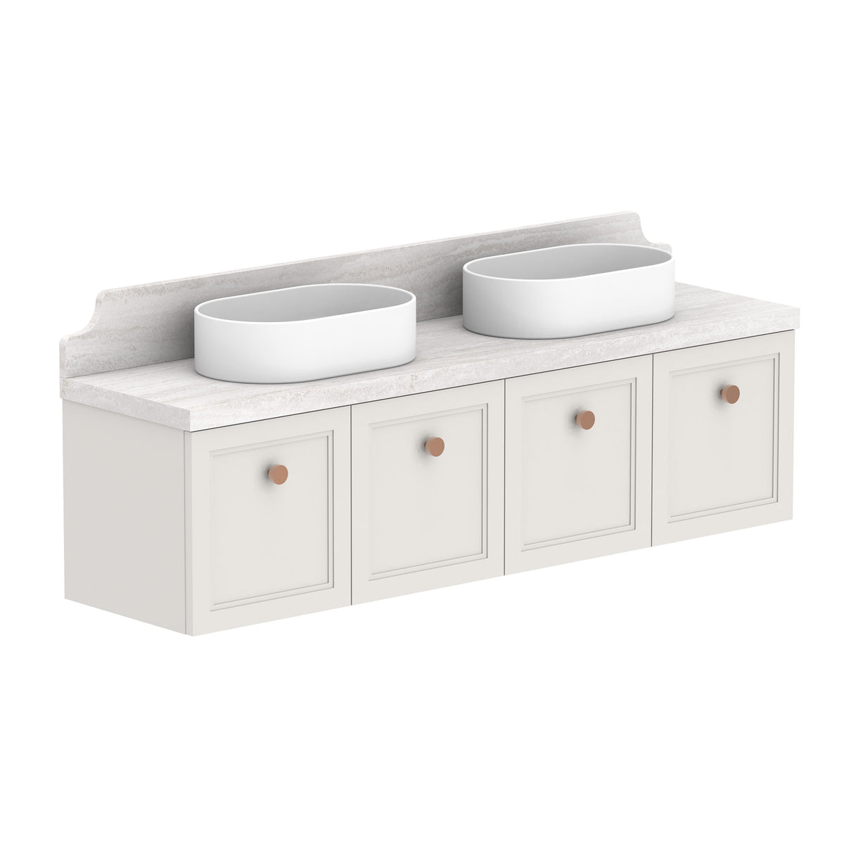 ADP Mabel Ensuite Wall Hung 1500mm Double Bowl Vanity Cabinet