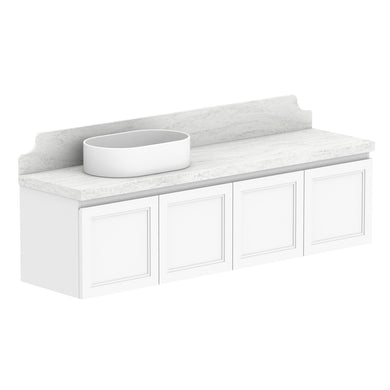 ADP Mabel Ensuite Wall Hung 1500mm Single Left Offset Bowl Vanity Cabinet